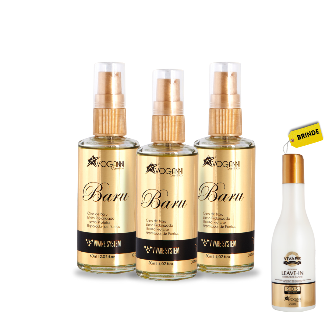 Combo Baru Oil - Nutrição, controle e perfume irresistíve - 4 unidades
