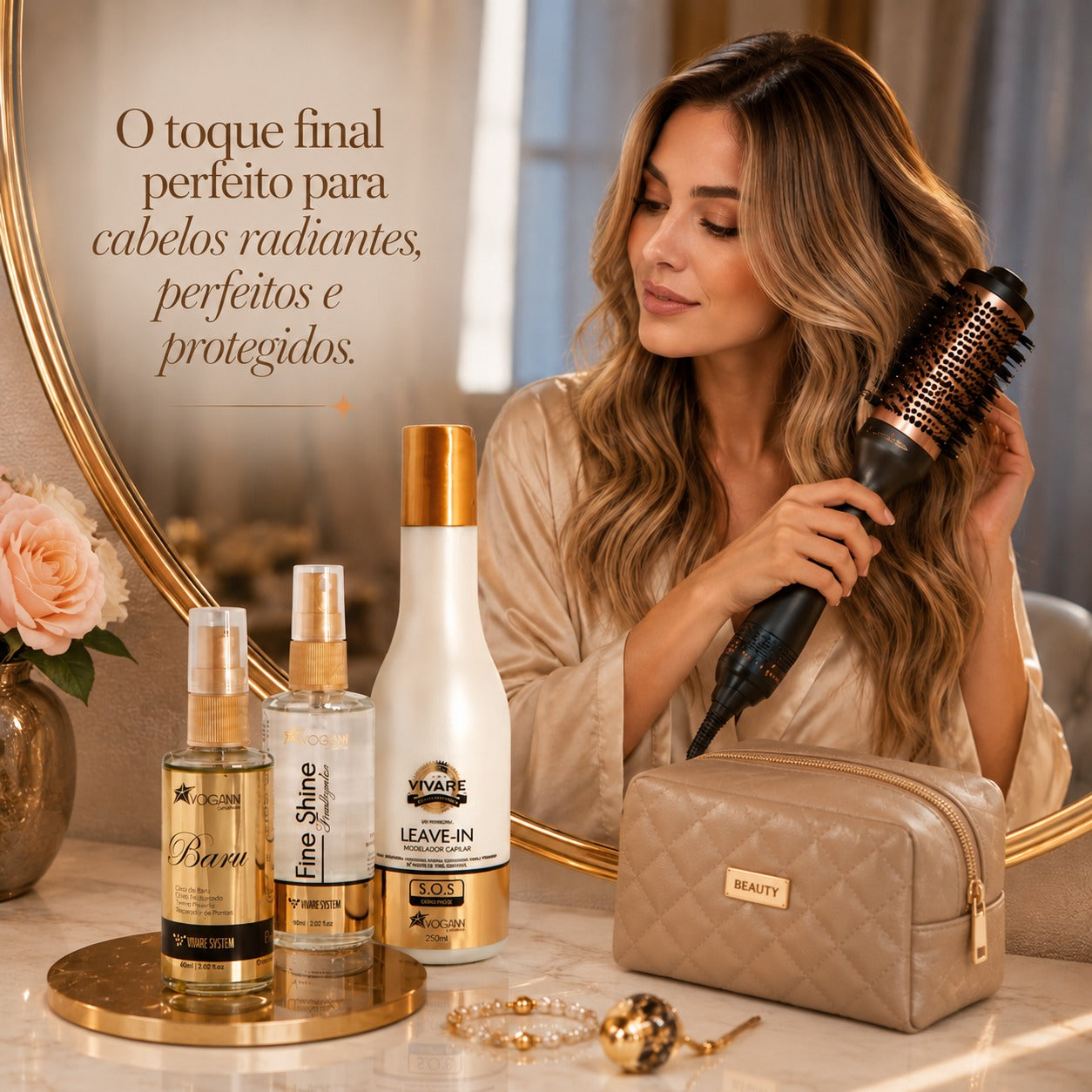 Kit Luminous True Voganni Finalizaçã Brilho Hidratação