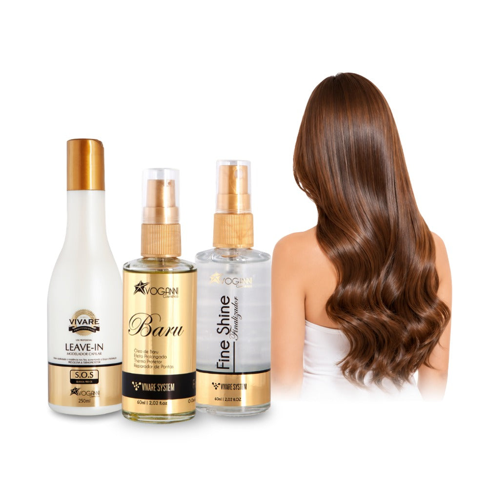 Kit Luminous True Voganni Finalizaçã Brilho Hidratação