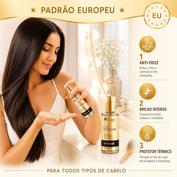 Óleo Capilar Voganni Brilho Nutrição Baru Oil 60ml