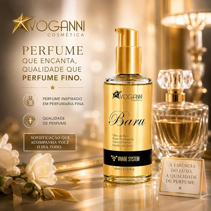 Óleo Capilar Voganni Brilho Nutrição Baru Oil 60ml