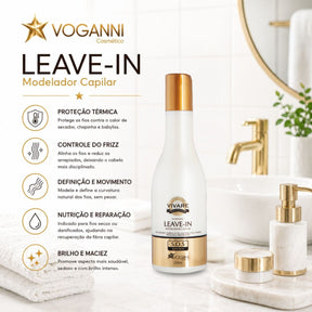 Leave-in Voganni Sos Vivare Antifrizz Protetor Térmico 250ml