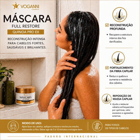 Máscara Voganni Hidratação Brilho Intenso 250gr