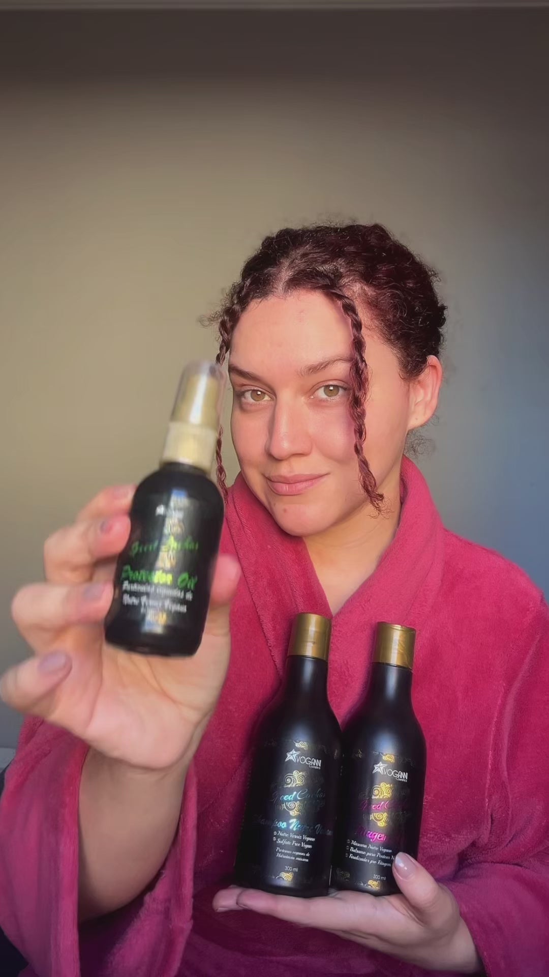 Kit Voganni Cachos Definidos Cabelos Sedosos Brilho